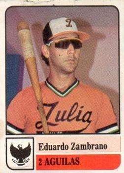 1991-92 Venezuelan Winter League Stickers #2 Eduardo Zambrano Front