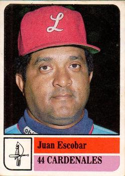 1991-92 Venezuelan Winter League Stickers #44 Juan Escobar Front