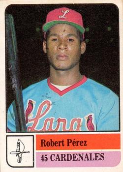 1991-92 Venezuelan Winter League Stickers #45 Robert Perez Front