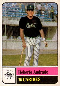 1991-92 Venezuelan Winter League Stickers #75 Heberto Andrade Front