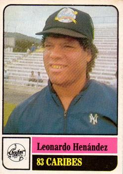 1991-92 Venezuelan Winter League Stickers #83 Leonardo Hernandez Front