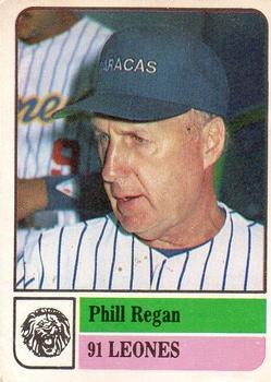 1991-92 Venezuelan Winter League Stickers #91 Phil Regan Front