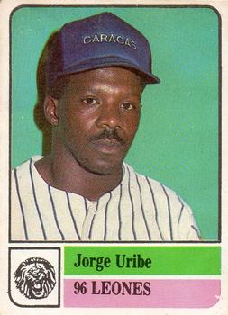 1991-92 Venezuelan Winter League Stickers #96 Jorge Uribe Front