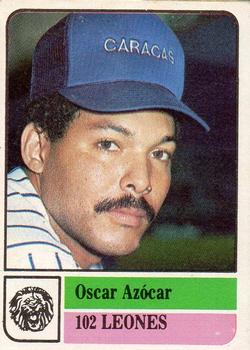 1991-92 Venezuelan Winter League Stickers #102 Oscar Azocar Front