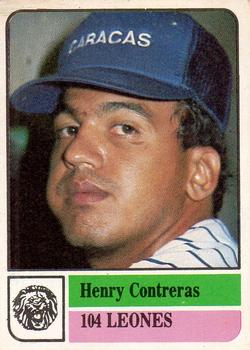 1991-92 Venezuelan Winter League Stickers #104 Henry Contreras Front
