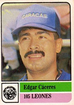 1991-92 Venezuelan Winter League Stickers #105 Edgar Caceres Front