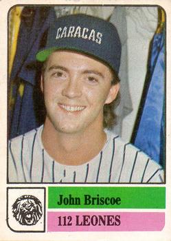 1991-92 Venezuelan Winter League Stickers #112 John Briscoe Front