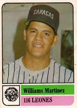 1991-92 Venezuelan Winter League Stickers #116 Williams Martinez Front
