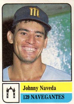 1991-92 Venezuelan Winter League Stickers #139 Johnny Naveda Front