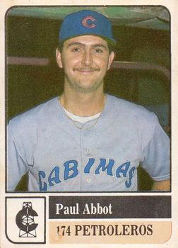1991-92 Venezuelan Winter League Stickers #174 Paul Abbott Front
