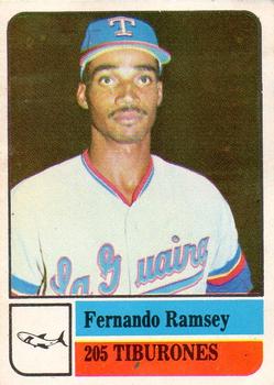 1991-92 Venezuelan Winter League Stickers #205 Fernando Ramsey Front