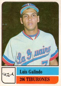 1991-92 Venezuelan Winter League Stickers #206 Luis Galindo Front