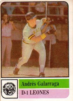 1991-92 Venezuelan Winter League Stickers #D-1 Andres Galarraga Front