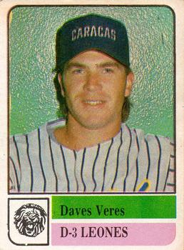 1991-92 Venezuelan Winter League Stickers #D-3 Daves Veres Front