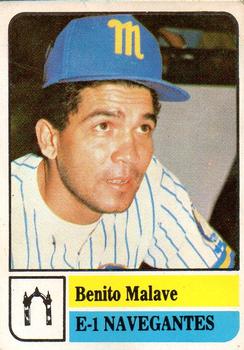 1991-92 Venezuelan Winter League Stickers #E-1 Benito Malave Front