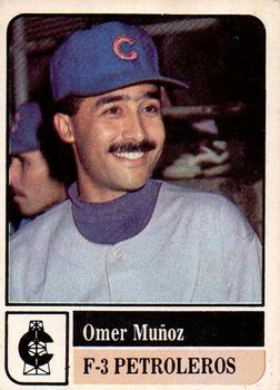 1991-92 Venezuelan Winter League Stickers #F-3 Omer Muñoz Front