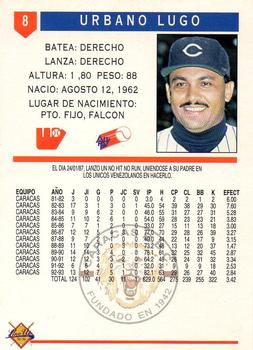1993-94 Line Up Venezuelan Winter League #8 Urbano Lugo Back