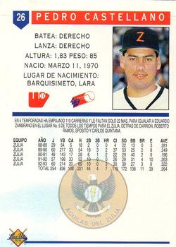 1993-94 Line Up Venezuelan Winter League #26 Pedro Castellano Back
