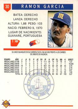1993-94 Line Up Venezuelan Winter League #30 Ramon Garcia Back