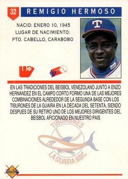1993-94 Line Up Venezuelan Winter League #32 Remigio Hermoso Back