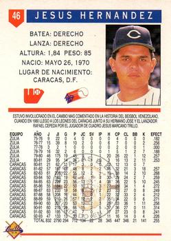 1993-94 Line Up Venezuelan Winter League #46 Jesus Hernandez Back
