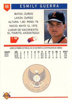 1993-94 Line Up Venezuelan Winter League #68 Esmily Guerra Back
