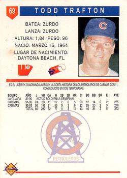 1993-94 Line Up Venezuelan Winter League #69 Todd Trafton Back