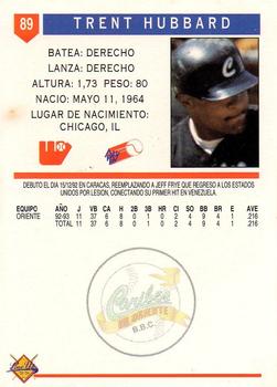 1993-94 Line Up Venezuelan Winter League #89 Trent Hubbard Back