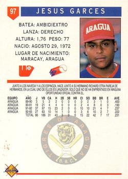 1993-94 Line Up Venezuelan Winter League #97 Jesus Garces Back