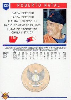1993-94 Line Up Venezuelan Winter League #130 Rob Natal Back