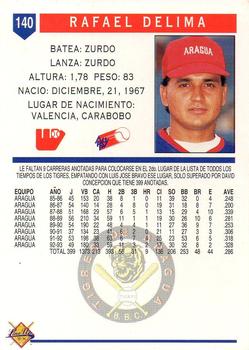 1993-94 Line Up Venezuelan Winter League #140 Rafael Delima Back