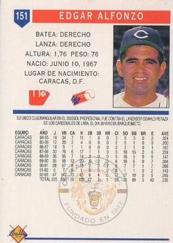 1993-94 Line Up Venezuelan Winter League #151 Edgar Alfonzo Back
