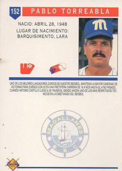 1993-94 Line Up Venezuelan Winter League #152 Pablo Torrealba Back