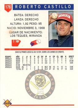 1993-94 Line Up Venezuelan Winter League #176 Roberto Castillo Back