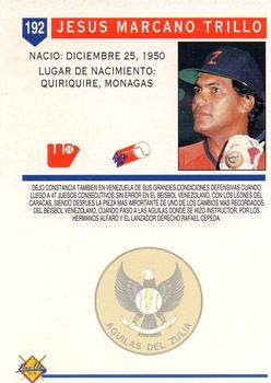 1993-94 Line Up Venezuelan Winter League #192 Jesus M. Trillo Back