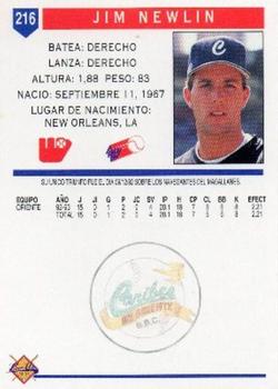 1993-94 Line Up Venezuelan Winter League #216 Jim Newlin Back
