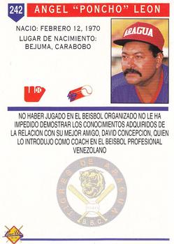 1993-94 Line Up Venezuelan Winter League #242 Angel Leon Back