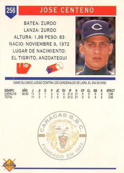 1993-94 Line Up Venezuelan Winter League #256 Jose Centeno Back
