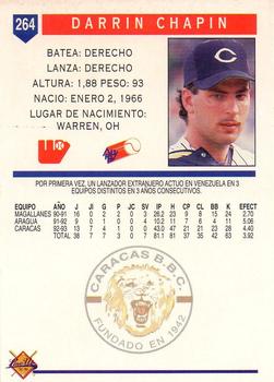 1993-94 Line Up Venezuelan Winter League #264 Darrin Chapin Back
