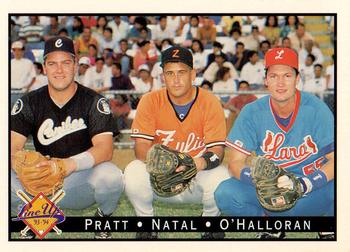 1993-94 Line Up Venezuelan Winter League #288 Todd Pratt / Rob Natal / Gregory O'Halloran / Eduardo Perez / Rodolfo Hernandez Front