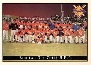 1993-94 Line Up Venezuelan Winter League #289 Aguilas del Zulla Team Front