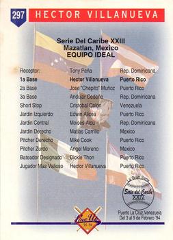 1993-94 Line Up Venezuelan Winter League #297 Hector Villanueva Back