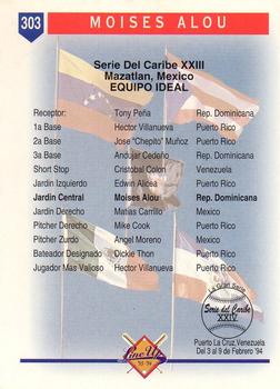 1993-94 Line Up Venezuelan Winter League #303 Moises Alou Back