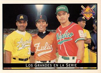 1993-94 Line Up Venezuelan Winter League #318 William Suero / Edgar Naveda/  Guillermo Velazquez Front