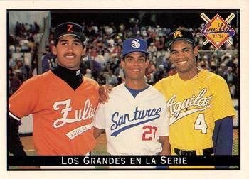1993-94 Line Up Venezuelan Winter League #319 Cristobal Colon / Luis Lopez Jr. / Andujar Ceceno Front