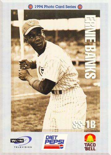1994 WGN/Pepsi Chicago Cubs #8 Ernie Banks Front
