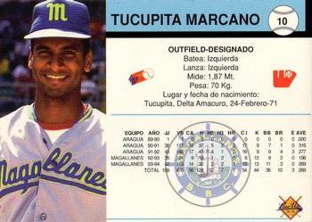 1994-95 Line Up Venezuelan Winter League #10 Tucupita Marcano Back