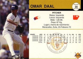 1994-95 Line Up Venezuelan Winter League #35 Omar Daal Back