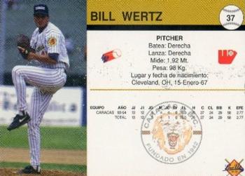1994-95 Line Up Venezuelan Winter League #37 Bill Wertz Back