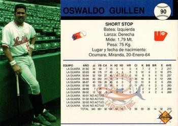 1994-95 Line Up Venezuelan Winter League #90 Oswaldo Guillen Back
